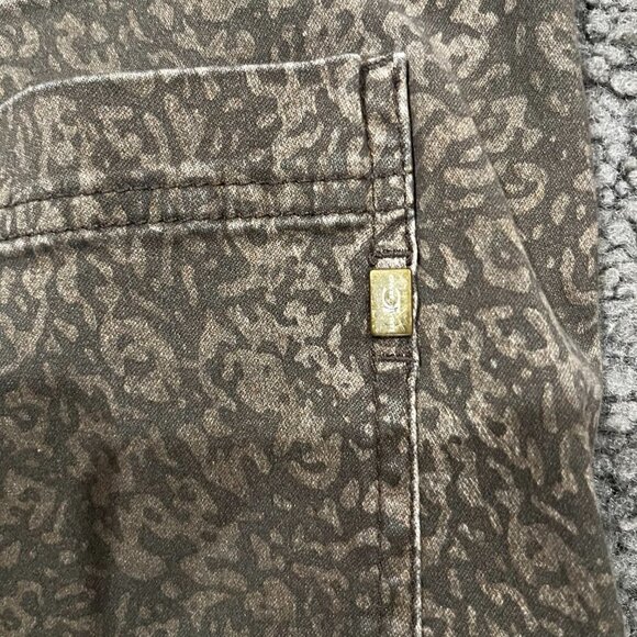 LUISA CERANO Brown Leopard Print Straight Leg Jeans - EUC - Size 12 - Picture 8 of 11